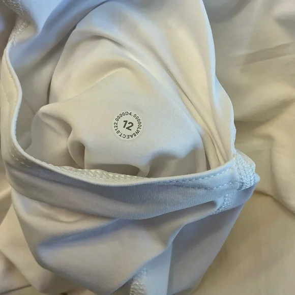 Lululemon Hotty Hot high rise long skirt skort WHITE sz 12 pickleball tennis - Picture 7 of 7